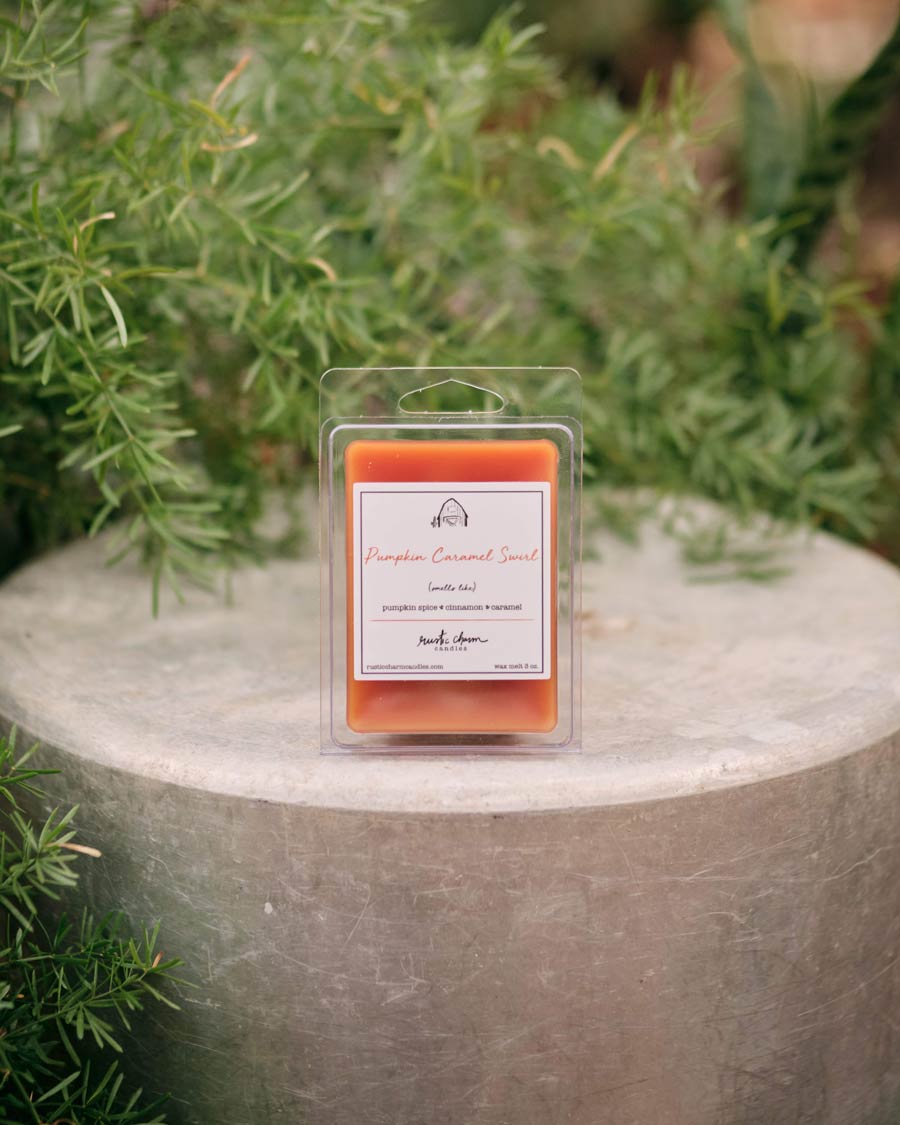 Rustic Charm Candles | Wax Melt | Pumpkin Caramel Swirl