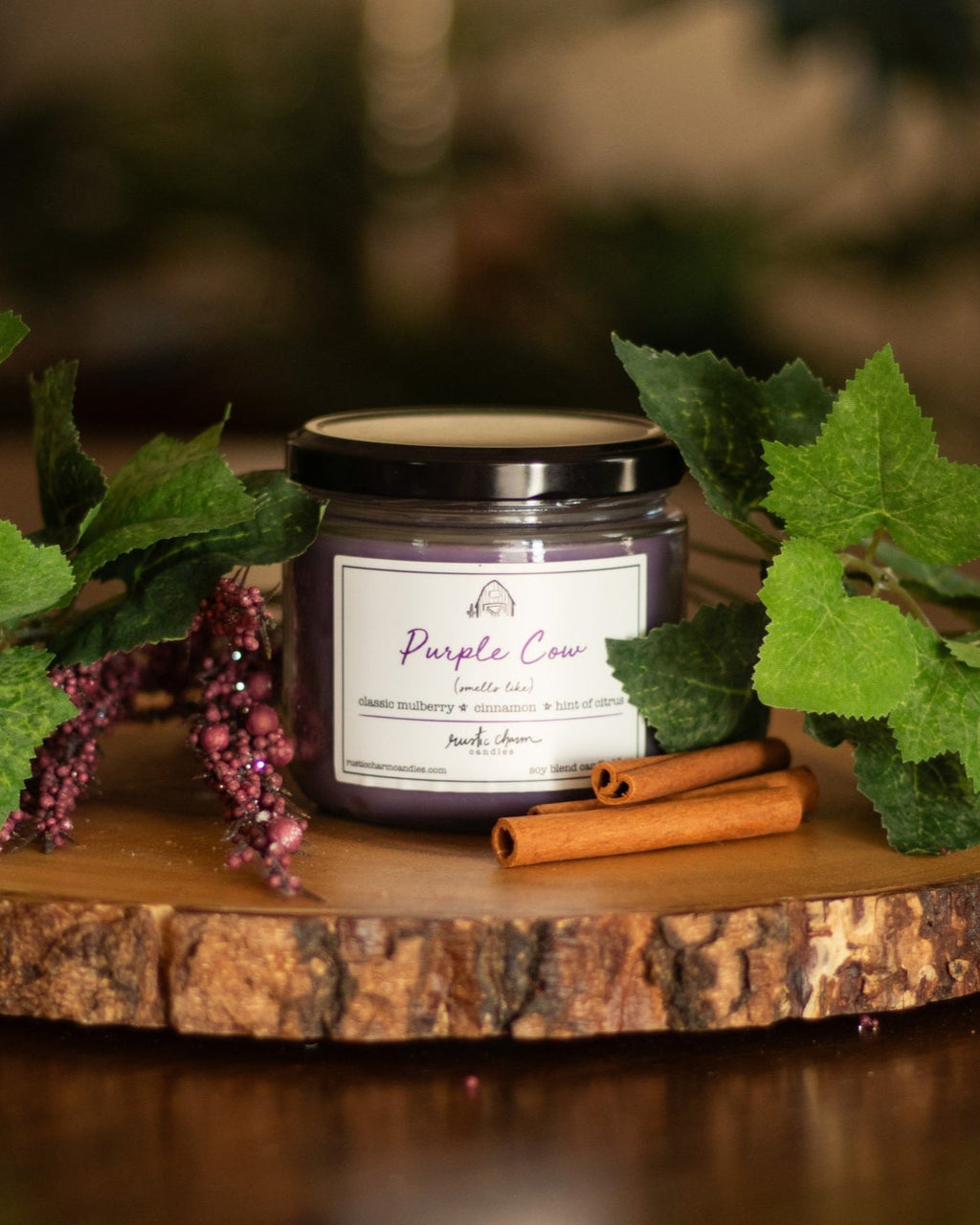 Purple Cow Candle