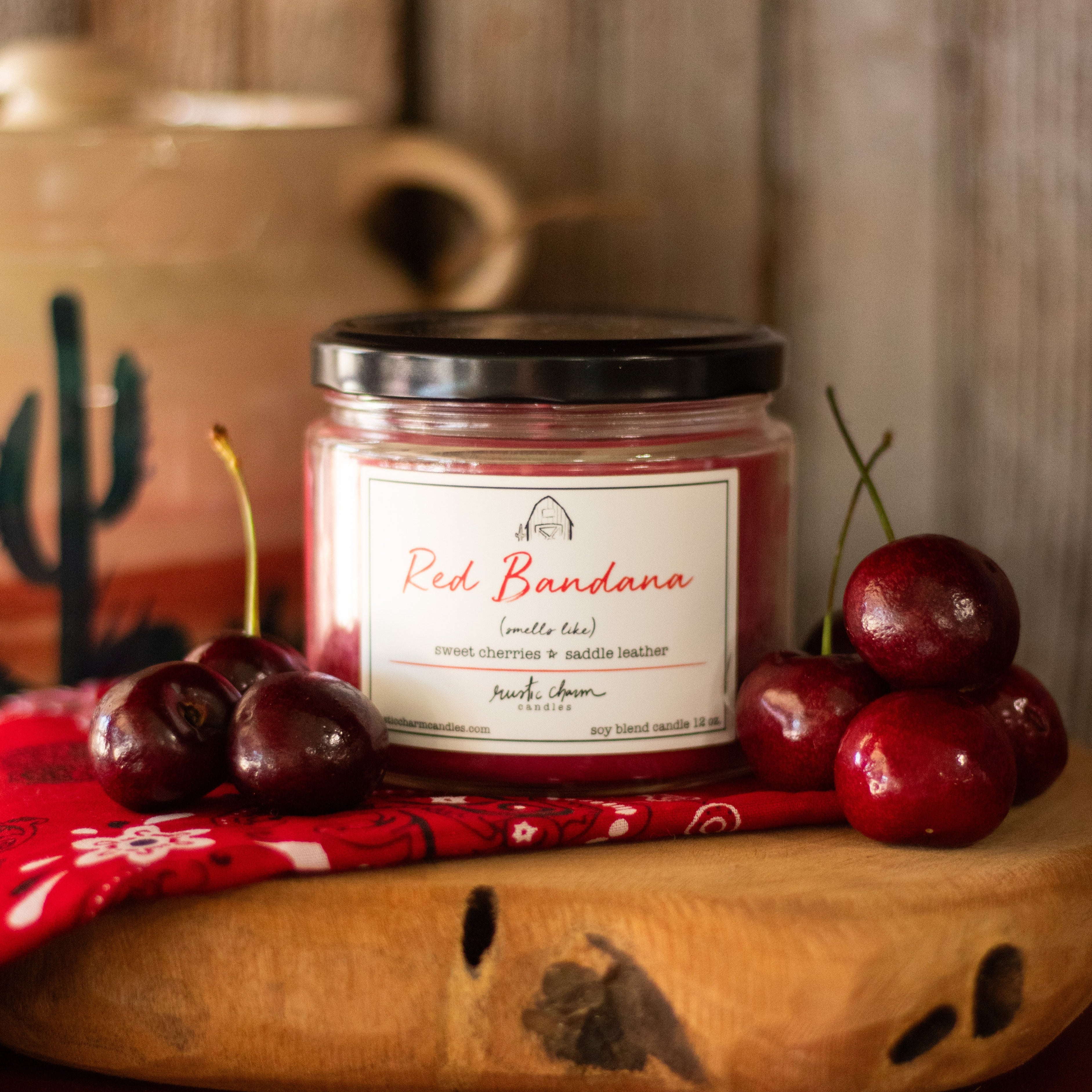 Red Bandana Candle