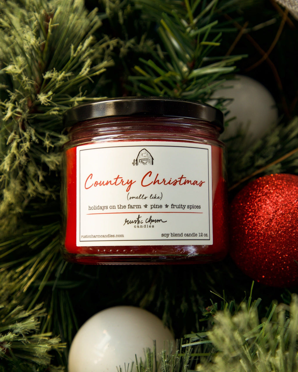 Country Christmas Candle