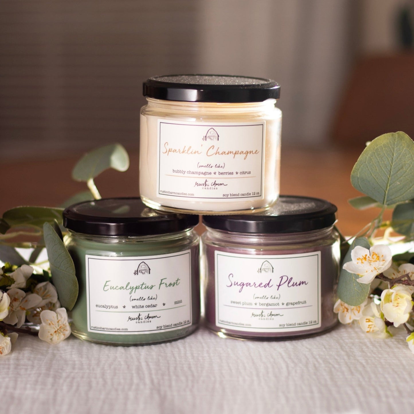 January Three Candle Collection