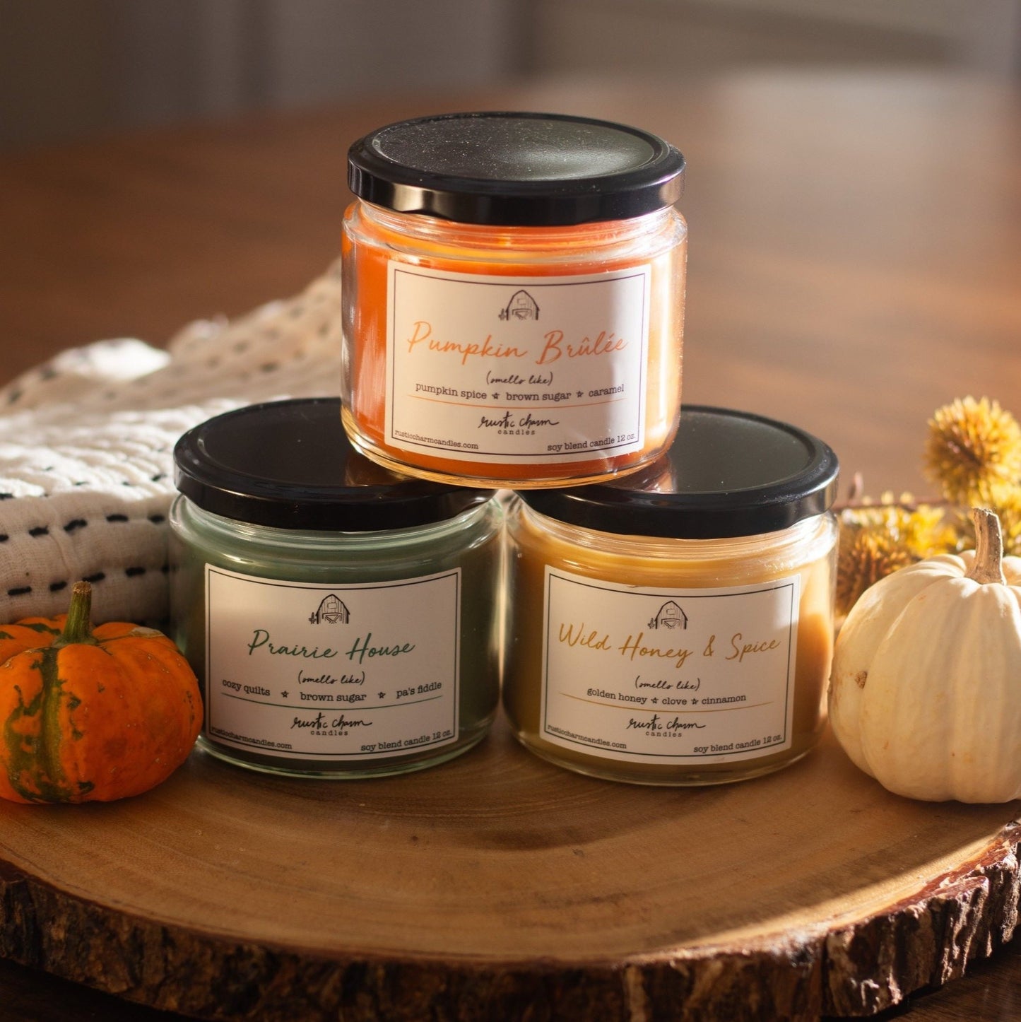 Autumn Harvest - October's Three Candle Collection