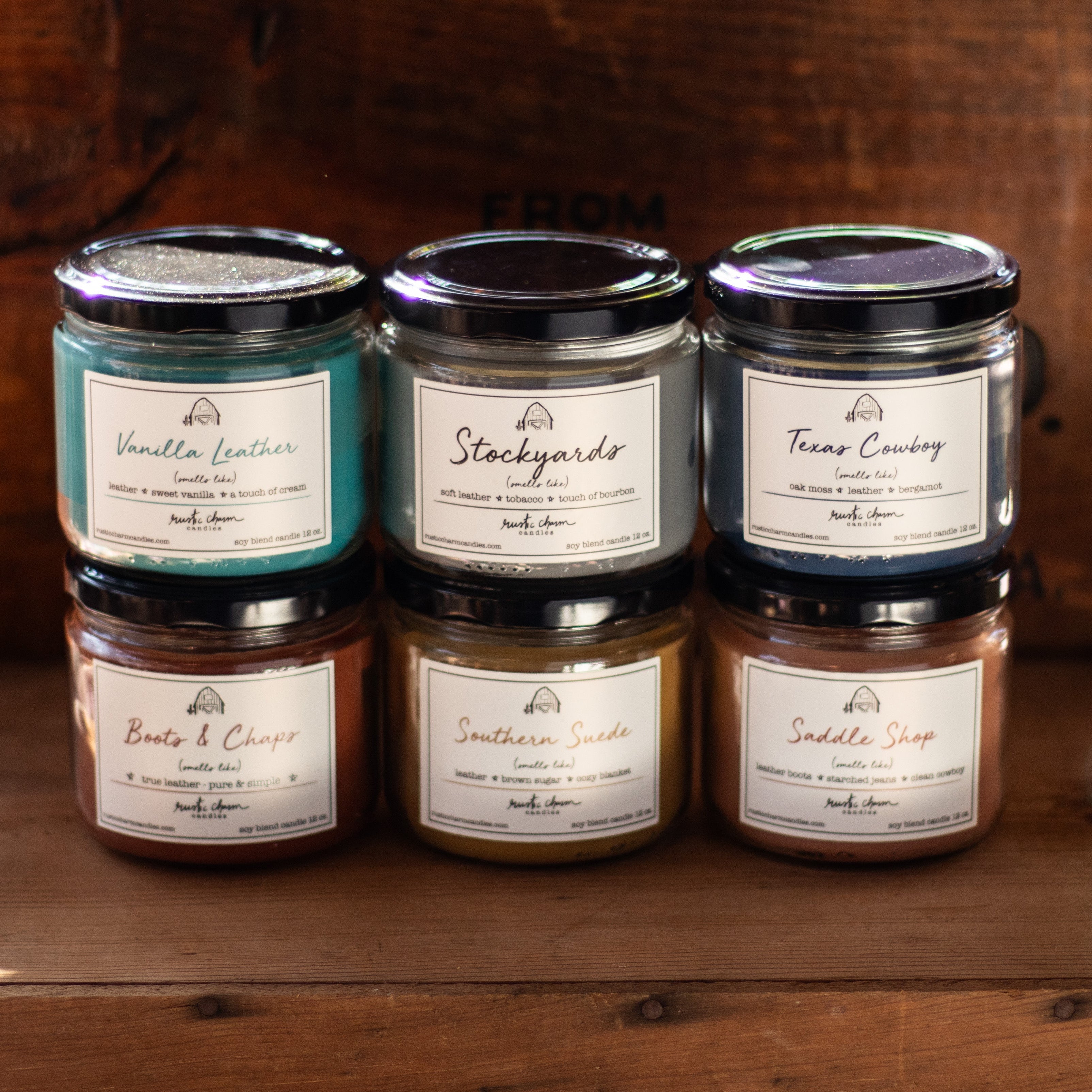 Weathered & Worn Fragrance Flight — The Leather Candle Bundle