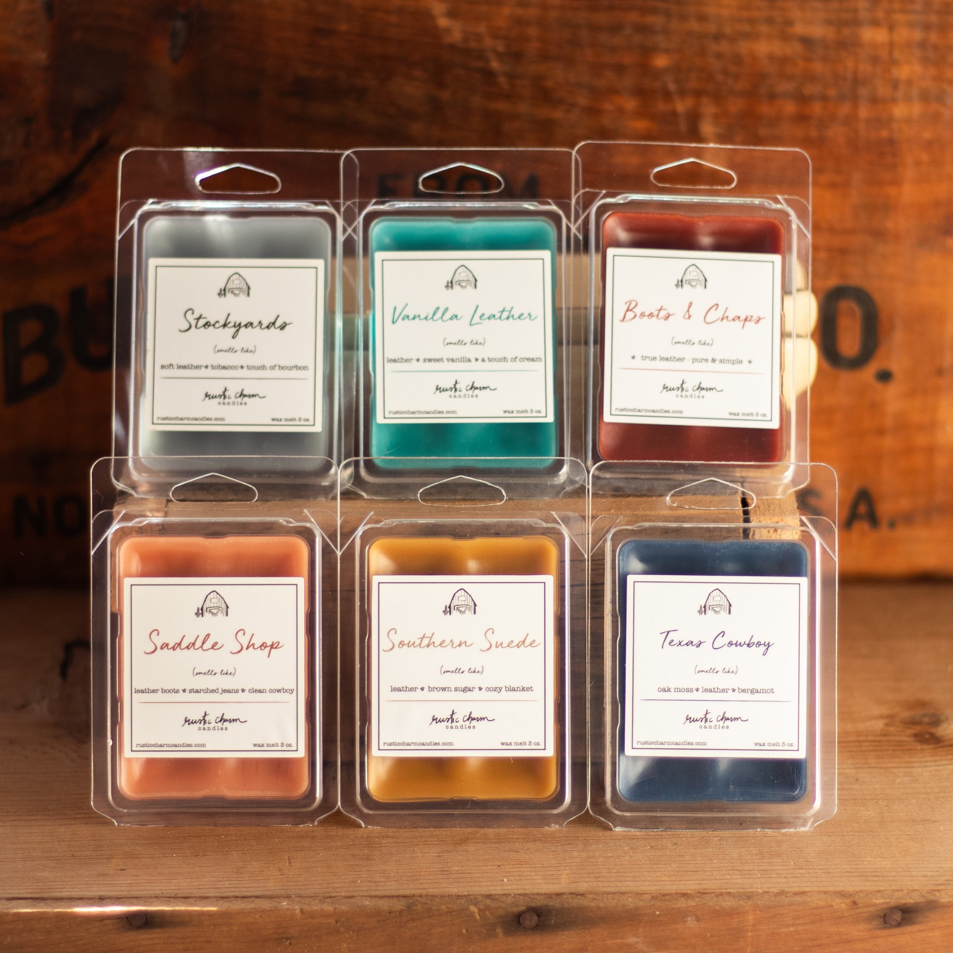 Weathered & Worn Fragrance Flight — The Leather Wax Melt Bundle