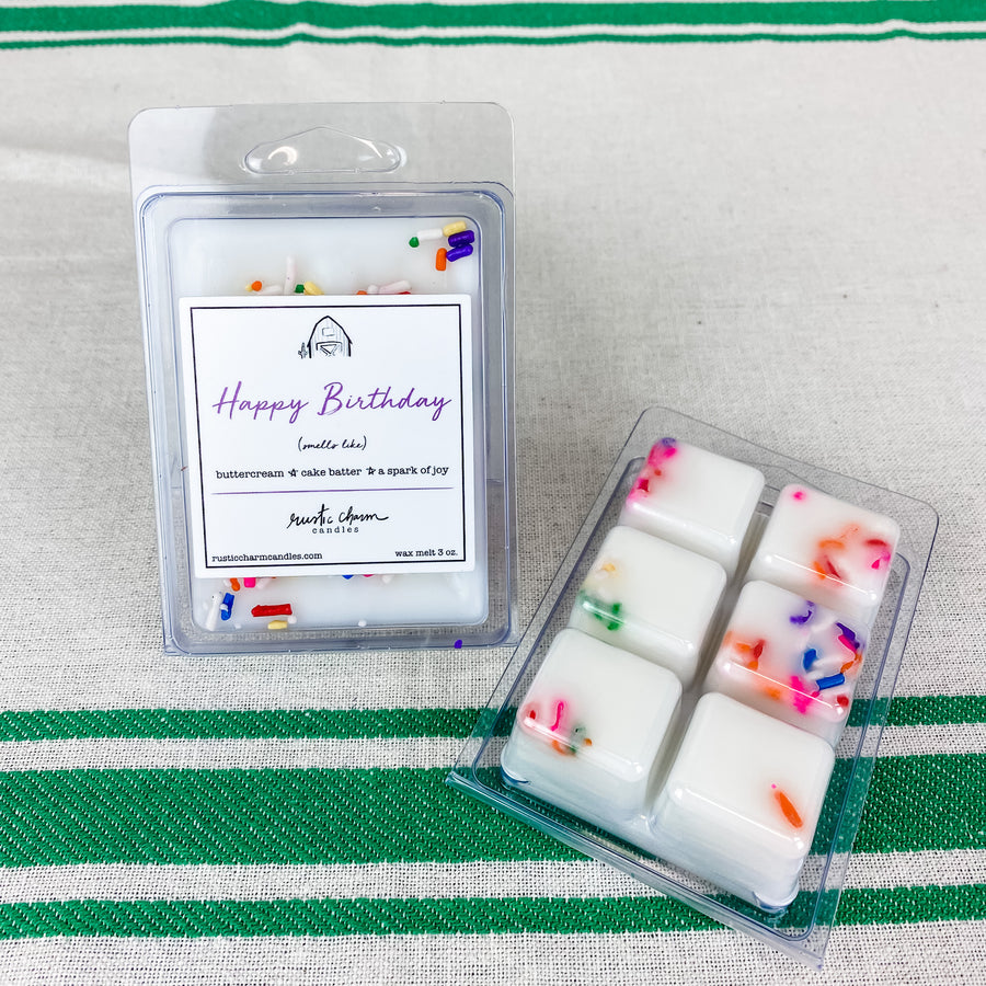 Happy Birthday Candle - Sprinkles! Wax Melts – Rustic Charm Candles