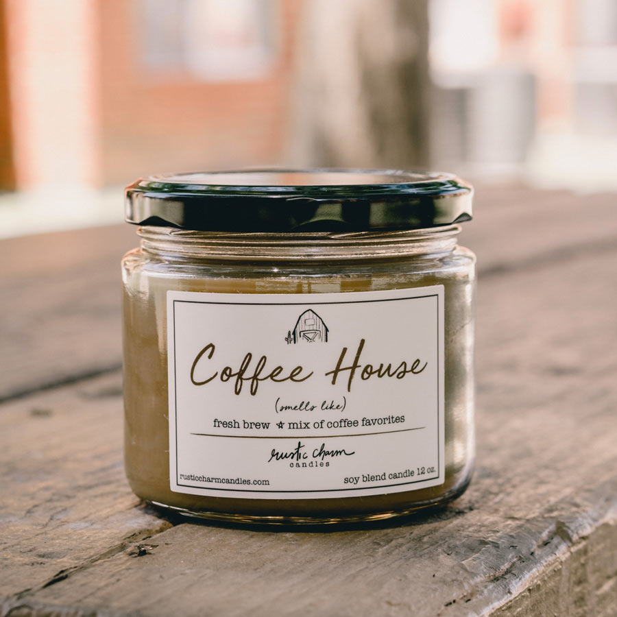 Rustic Charm Candles | 12-oz Scented Candle | Coffee House