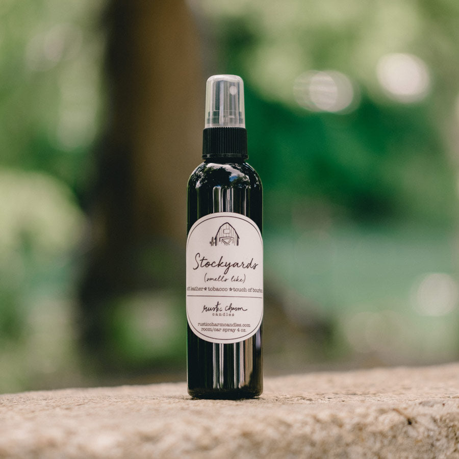 Rustic Charm Candles | Room & Car Spray | Stockyards