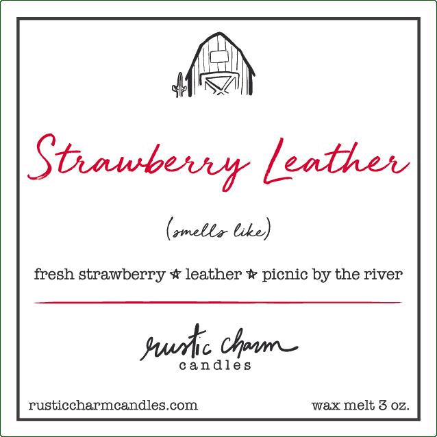 Strawberry Leather Wax Melt